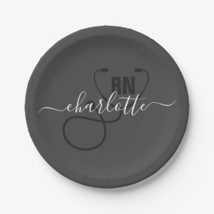Personalized RN Registered Nurse Graduation Paper Plates