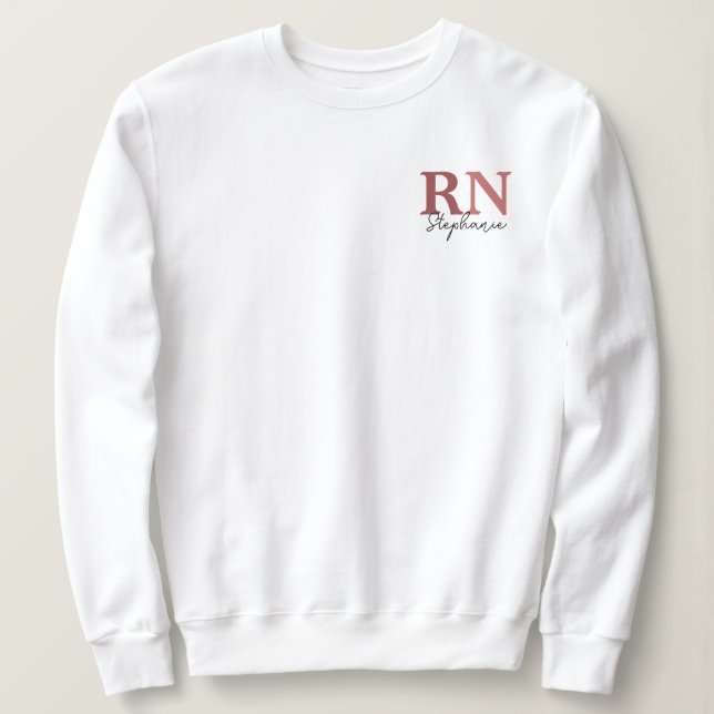 Personalized RN Registered Nurse Graduation Sweatshirt (Design Front)