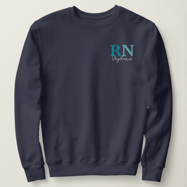 Personalized RN Registered Nurse Graduation Sweatshirt (Design Front)