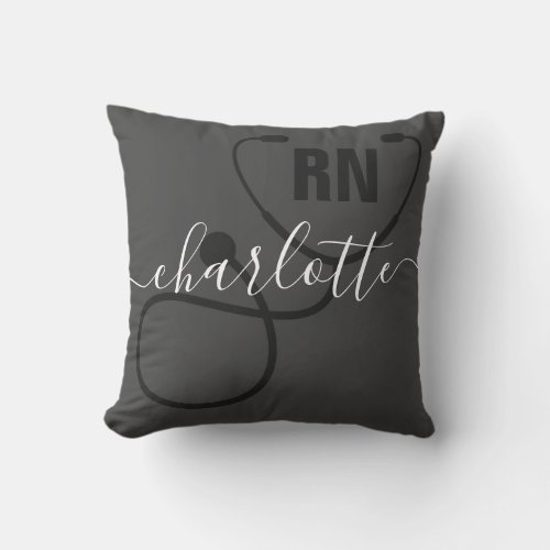 Personalized RN Registered Nurse Graduation Throw Pillow