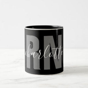 Personalized RN Registered Nurse Graduation Two-Tone Coffee Mug