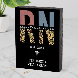 Personalized RN Registered Nurse Graduation Wooden Box Sign