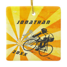 Personalized Road Cyclist Retro Bike Christmas
