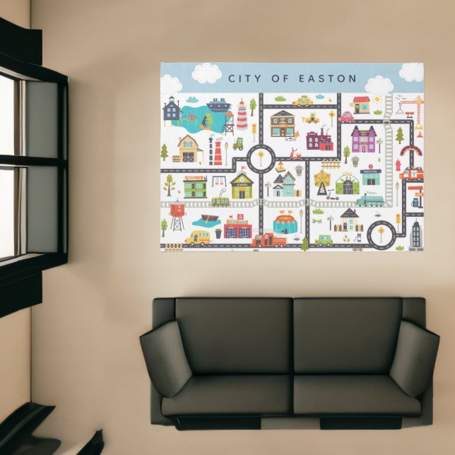 Personalized Road Map City/Town Map Rug (Insitu (Indoor 1))