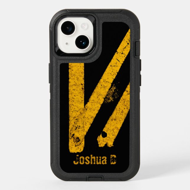 Personalized Road Traffic Marking Lines Cool Fun Otterbox iPhone Case (Back)