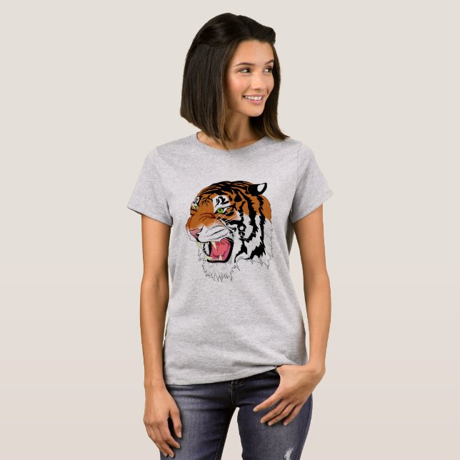 Personalized \\ Roaring Tiger T-Shirt (Front Full)