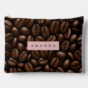 Personalized Roasted Coffee Beans Accessory Pouch