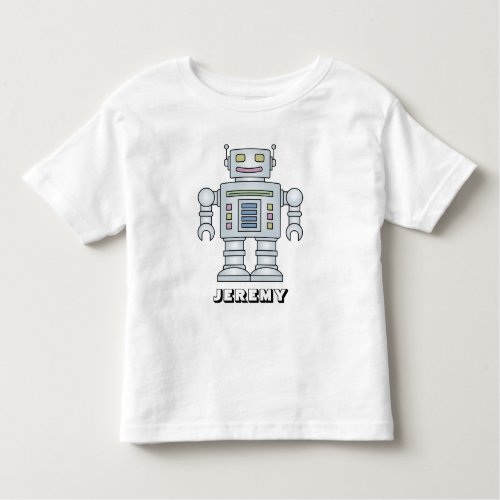 Personalized robot cartoon t shirt for little boy
