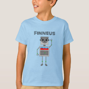 Personalized Robot Themed   T-Shirt