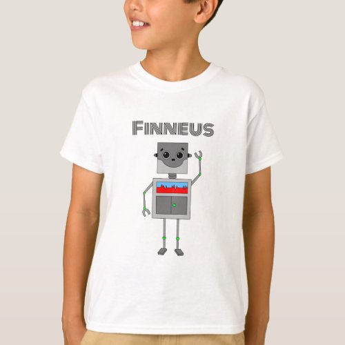 Personalized Robot Themed   T_Shirt