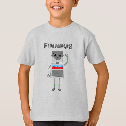 Personalized Robot Themed   T_Shirt