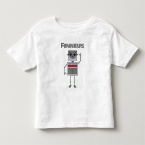 Personalized Robot Themed   Toddler T-shirt