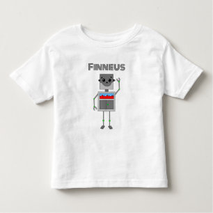Personalized Robot Themed   Toddler T-shirt