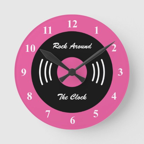 Personalized rock and roll wall clock