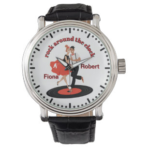 Personalized Rock Around the Clock, Retro Jive Watch