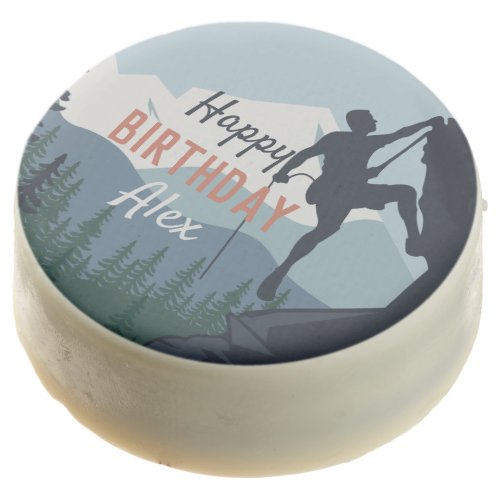 Personalized Rock Climbing Theme Happy Birthday Chocolate Covered Oreo