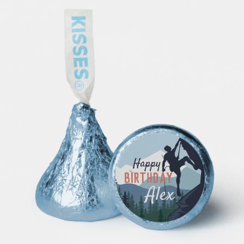 Personalized Rock Climbing Theme Happy Birthday Hersheys Kisses