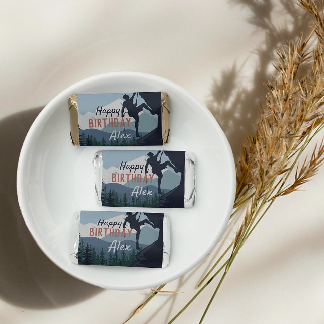 Personalized Rock Climbing Theme Happy Birthday Hershey's Miniatures (Creator Uploaded)