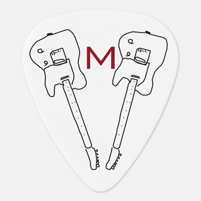 personalized rock music guitar-pick (Front)