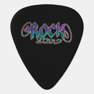 Personalized Rock Star Emblem Music Guitar Pick