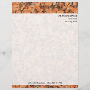 Personalized Rock Texture with Return Address Letterhead