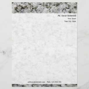 Personalized Rock Texture with Return Address Letterhead