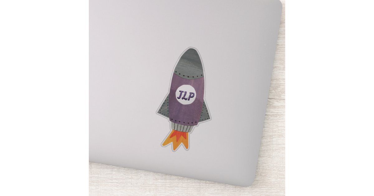 Personalized Rocket Contour Sticker | Zazzle