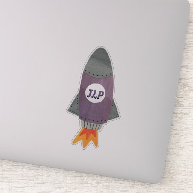 Personalized Rocket Contour Sticker (Detail)