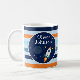 Personalized Rocket Ship Space Adventure Coffee Mug