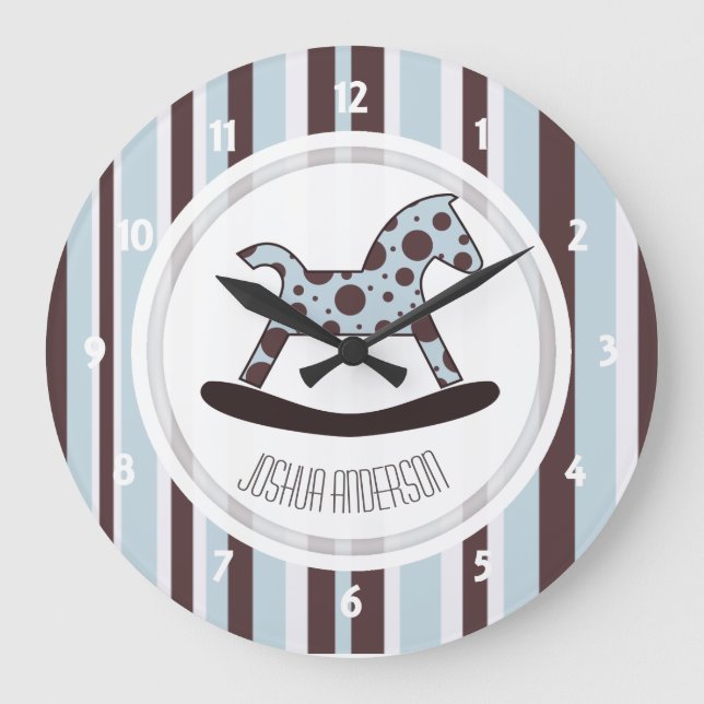 Personalized Rocking Horse Wall Clock (Front)
