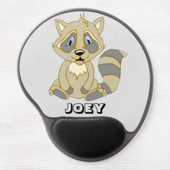 Personalized Rocky Raccoon Gel Mouse Pad (Front)