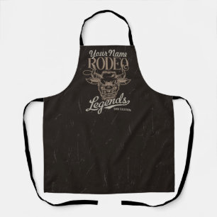 Personalized Rodeo Old West Steer Roping Legends Apron