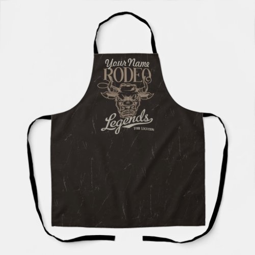 Personalized Rodeo Old West Steer Roping Legends Apron