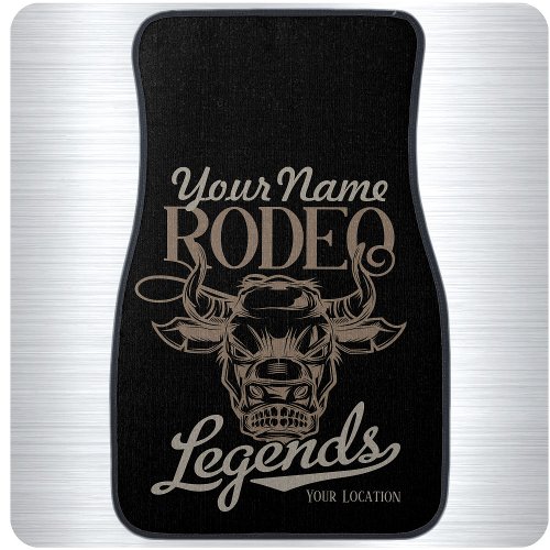Personalized Rodeo Old West Steer Roping Legends  Car Floor Mat