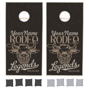 Personalized Rodeo Old West Steer Roping Legends Cornhole Set