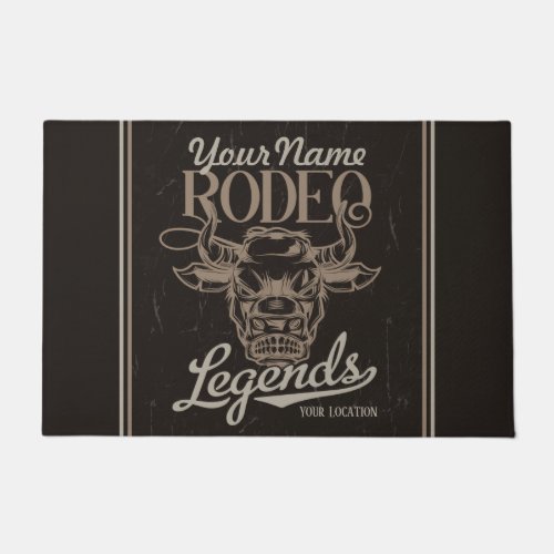 Personalized Rodeo Old West Steer Roping Legends  Doormat