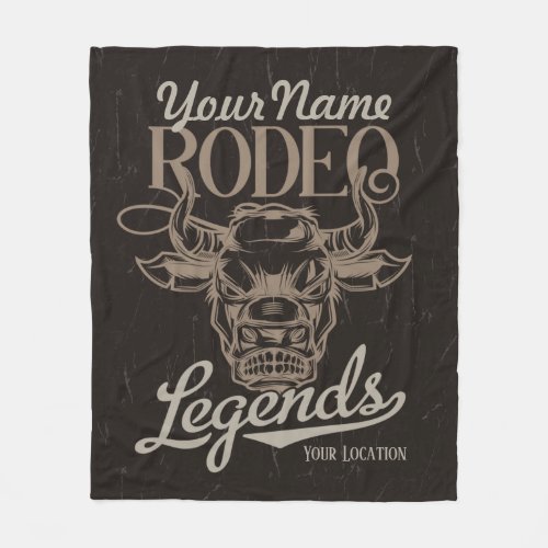 Personalized Rodeo Old West Steer Roping Legends Fleece Blanket