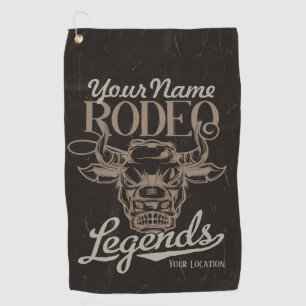 Personalized Rodeo Old West Steer Roping Legends Golf Towel