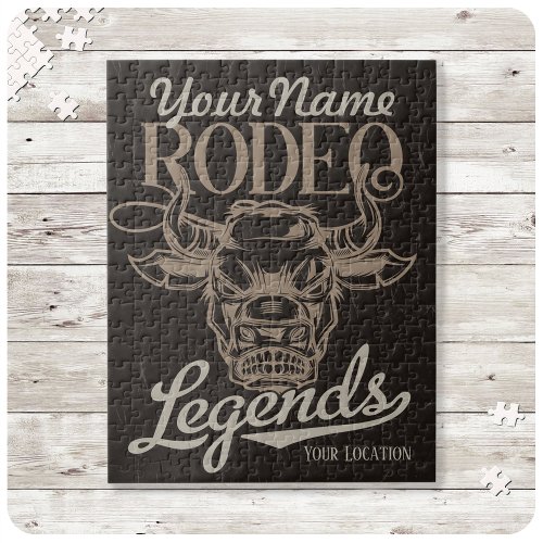 Personalized Rodeo Old West Steer Roping Legends  Jigsaw Puzzle