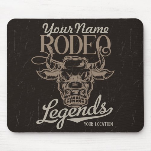 Personalized Rodeo Old West Steer Roping Legends  Mouse Pad
