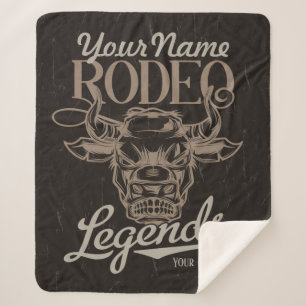 Personalized Rodeo Old West Steer Roping Legends Sherpa Blanket