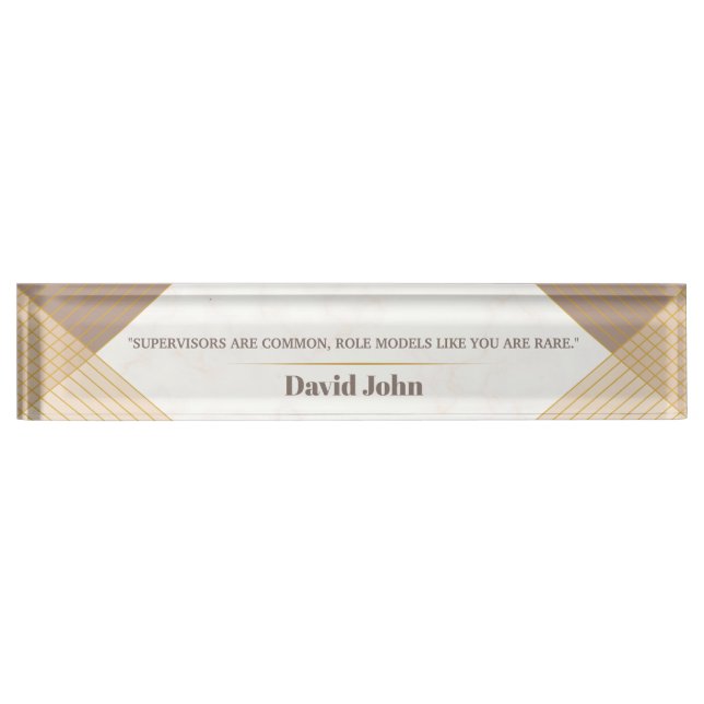 Personalized Role Model Supervisor gift  Desk Name Plate (Front)