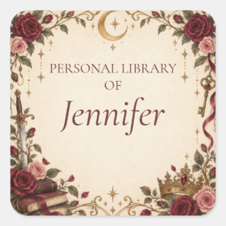 Personalized Romantasy Library Bookplate