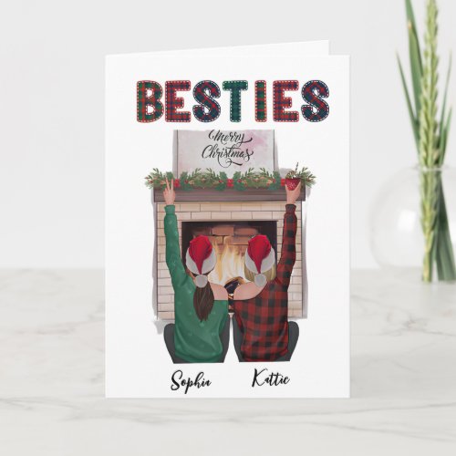 Personalized Romantic Christmas Card For Besties