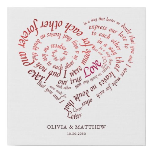 Personalized Romantic Couple's Quote Keepsake