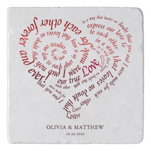Personalized Romantic Couple's Quote Keepsake