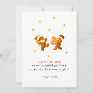 Personalized Romantic Girlfriend Christmas Card