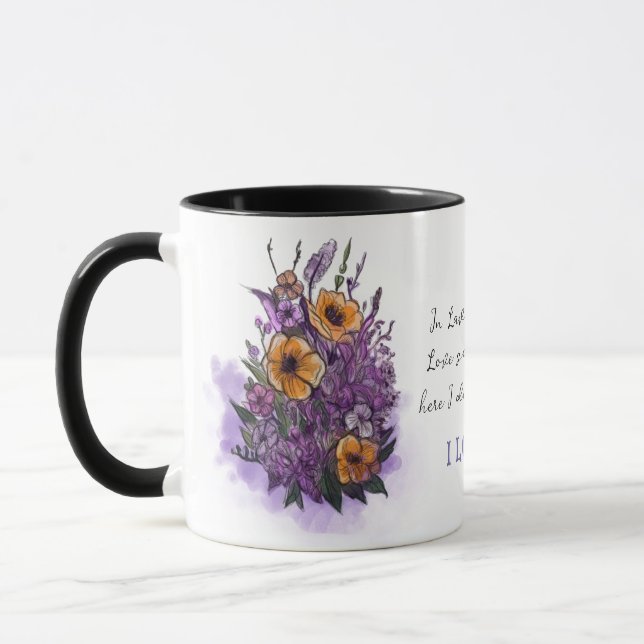 Personalized Romantic Lavender Mug for Her (Left)