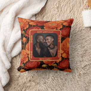 Personalized Romantic Marriage Throw Pillow