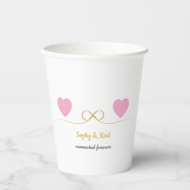 Personalized Romantic Paper Cups (Front)
